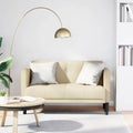 Zweisitzer-Sofa Creme 111 cm Stoff