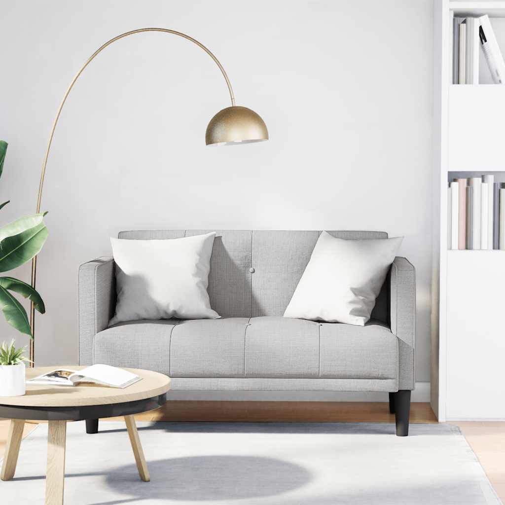 Zweisitzer-Sofa Wolkengrau 111 cm Stoff