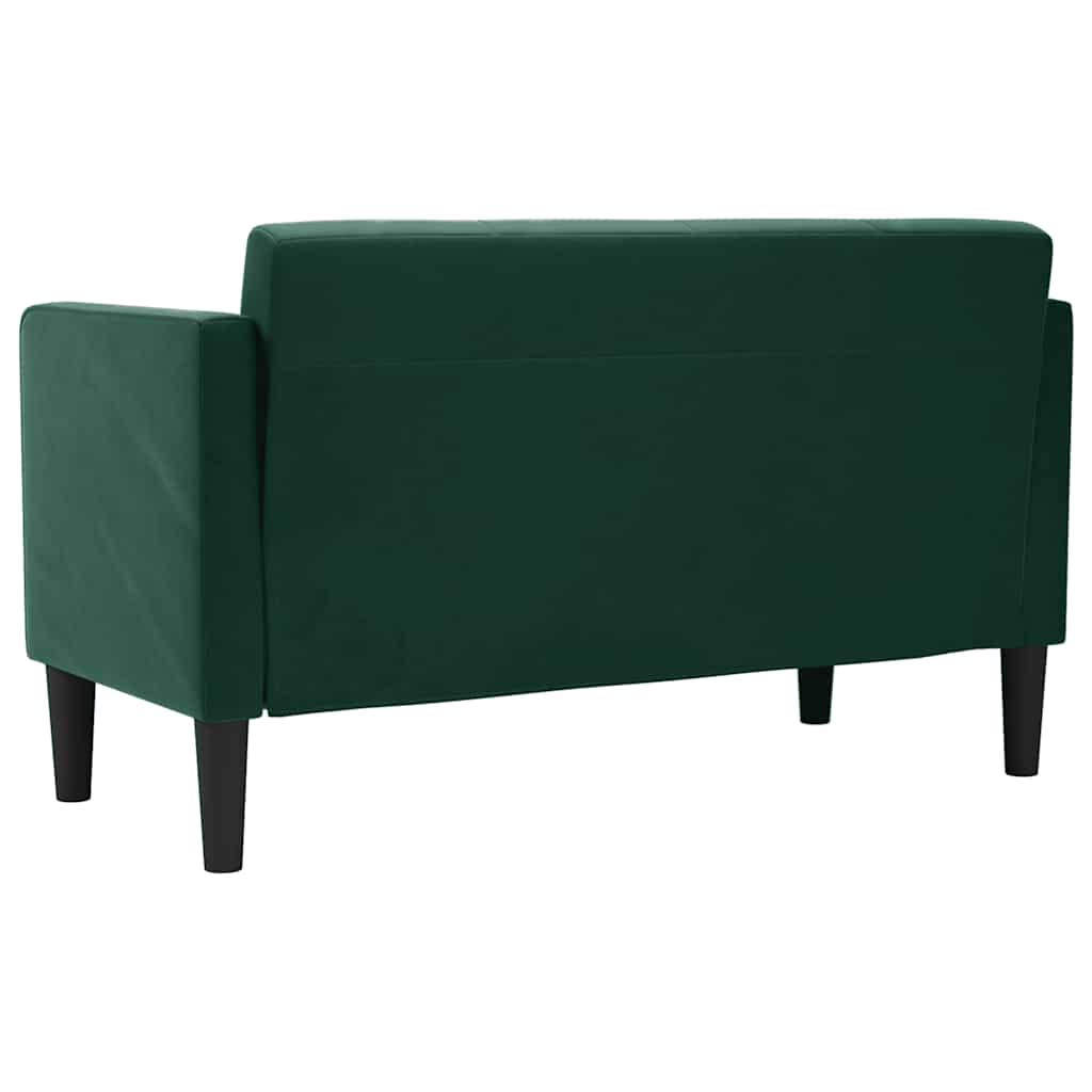Zweisitzer-Sofa Dunkelgrün 111 cm Samt
