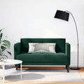 Zweisitzer-Sofa Dunkelgrün 111 cm Samt