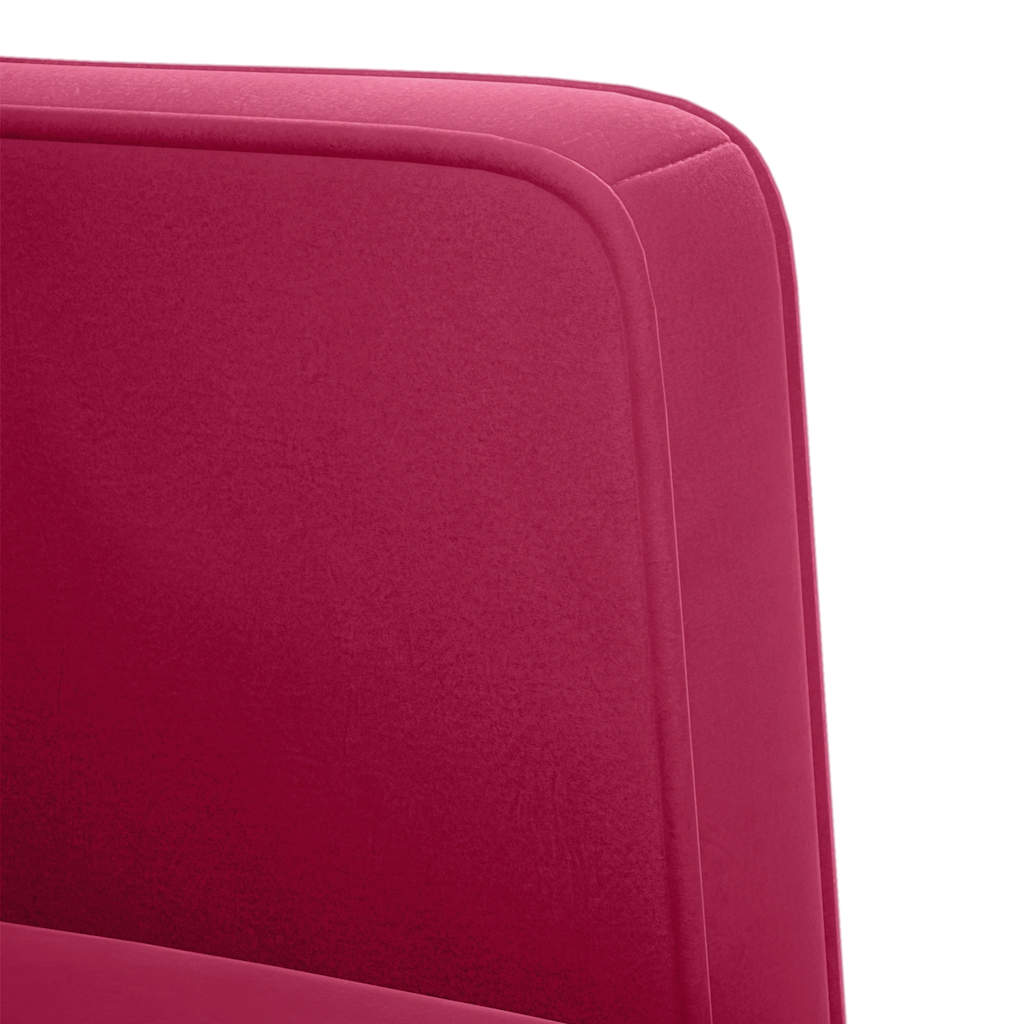 Zweisitzer-Sofa Weinrot 111 cm Samt