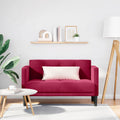 Zweisitzer-Sofa Weinrot 111 cm Samt
