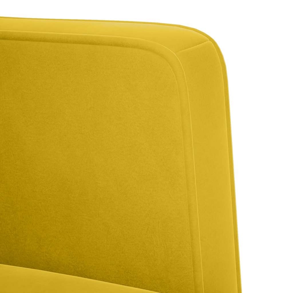 Zweisitzer-Sofa Gelb 111 cm Samt