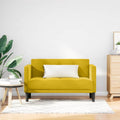Zweisitzer-Sofa Gelb 111 cm Samt