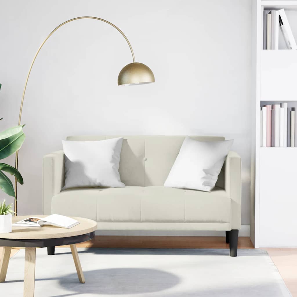 Zweisitzer-Sofa Creme 111 cm Samt