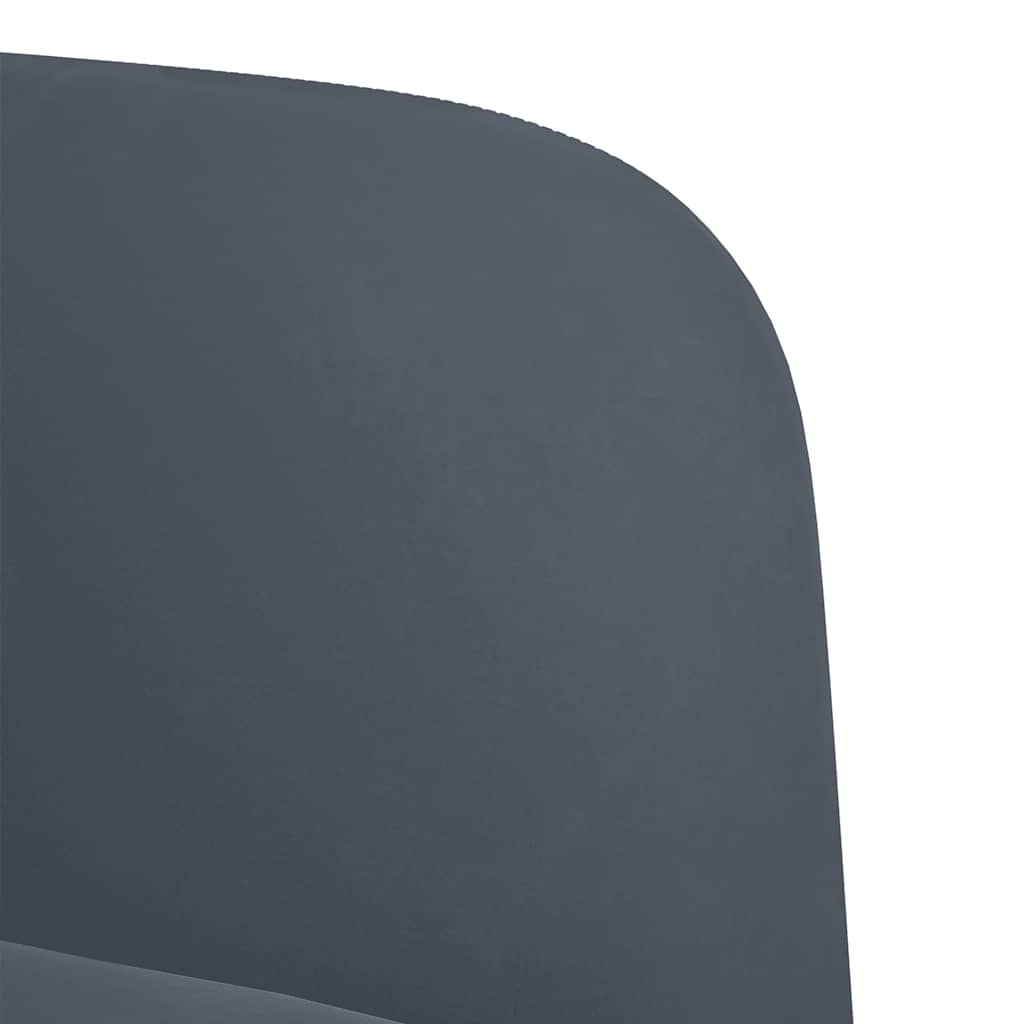 Sessel mit Armlehnen Dunkelgrau 54 cm Samt