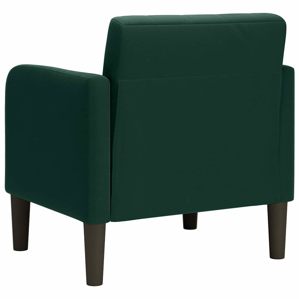 Sessel mit Armlehnen Dunkelgrün 54 cm Samt