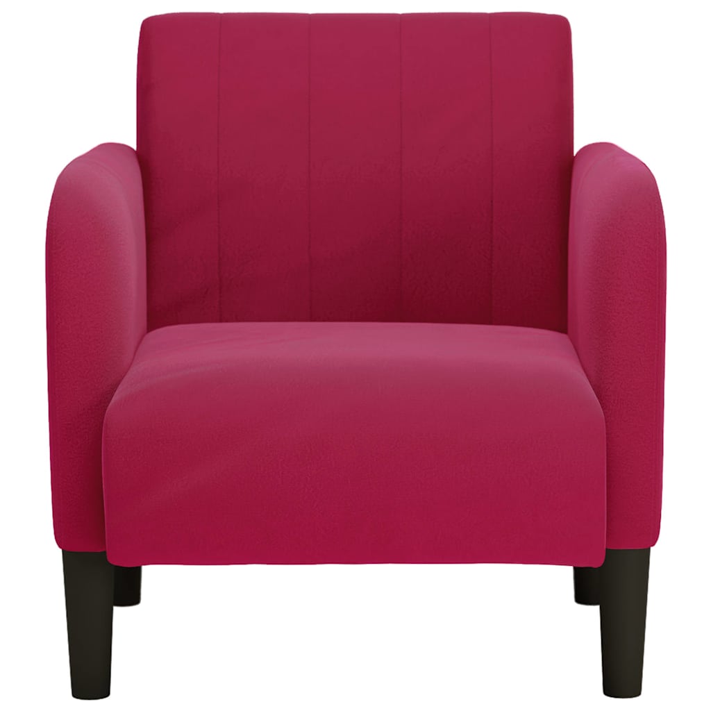 Sessel mit Armlehnen Weinrot 54 cm Samt