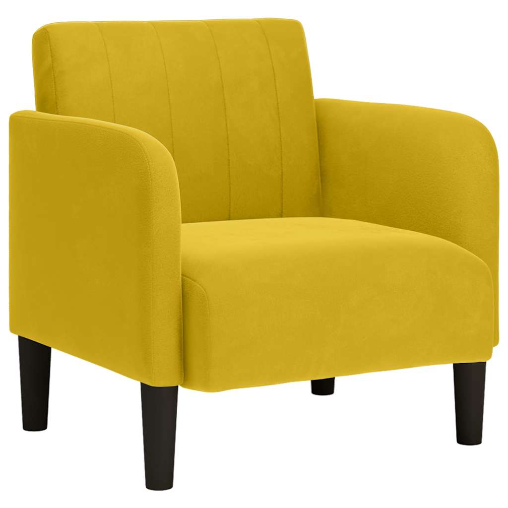 Sessel mit Armlehnen Gelb 54 cm Samt