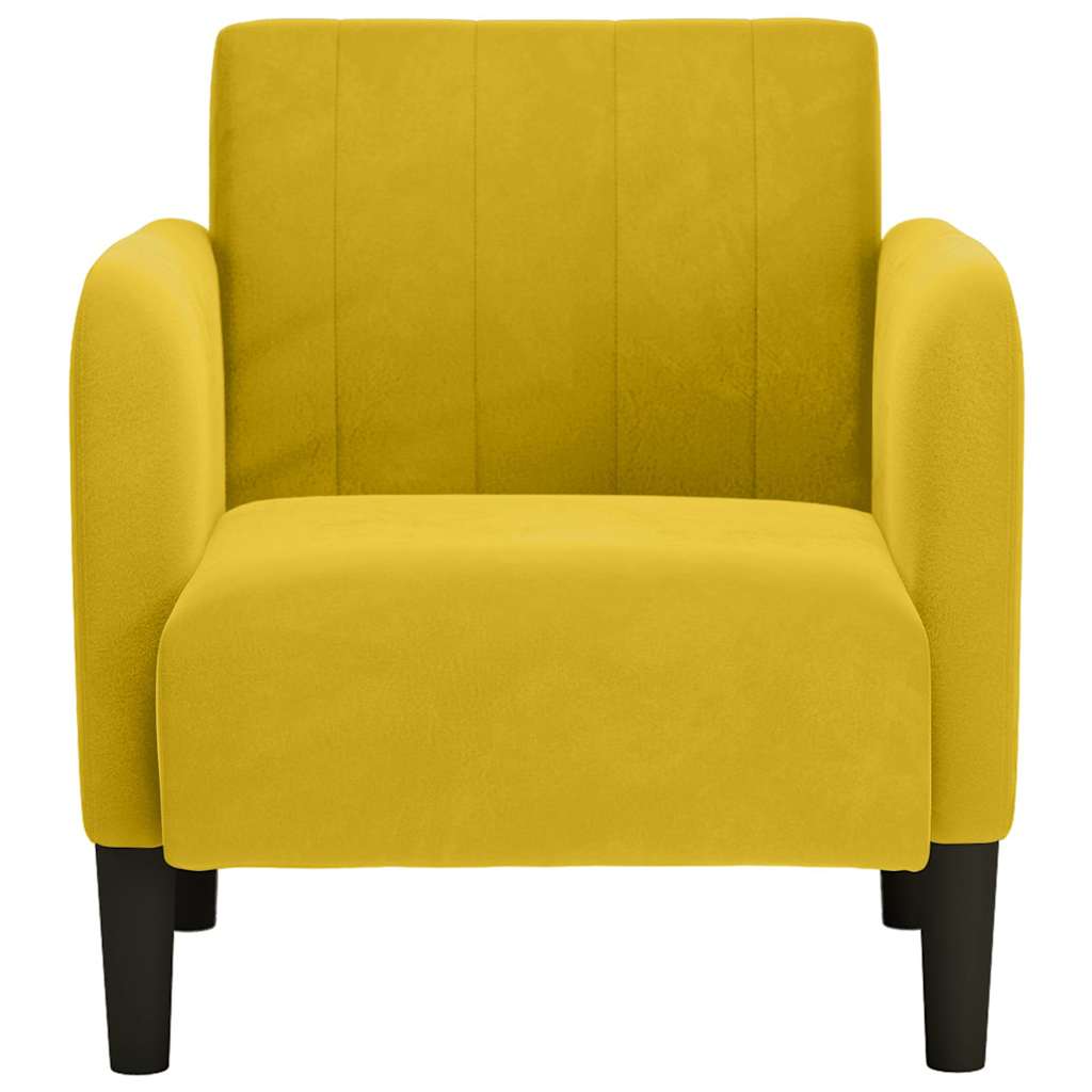 Sessel mit Armlehnen Gelb 54 cm Samt