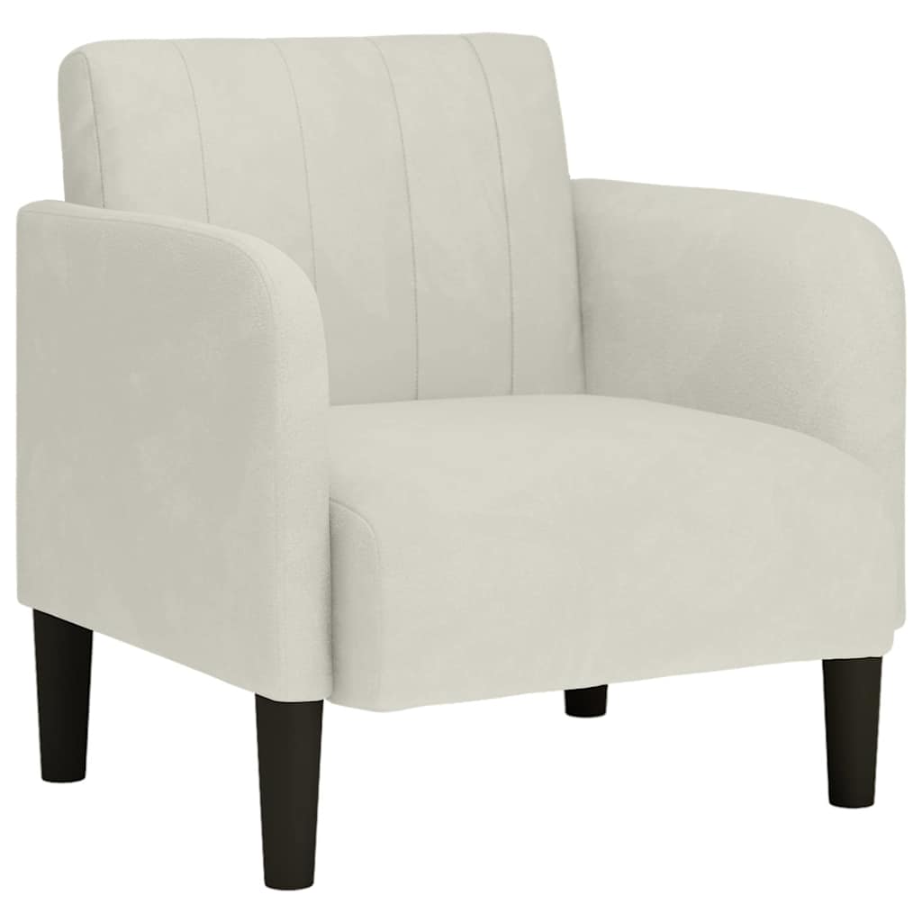 Sessel mit Armlehnen Creme 54 cm Samt