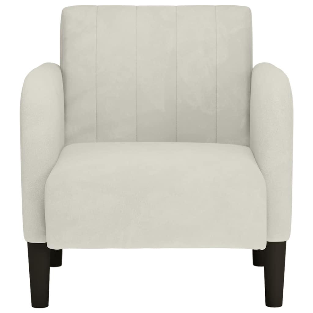Sessel mit Armlehnen Creme 54 cm Samt