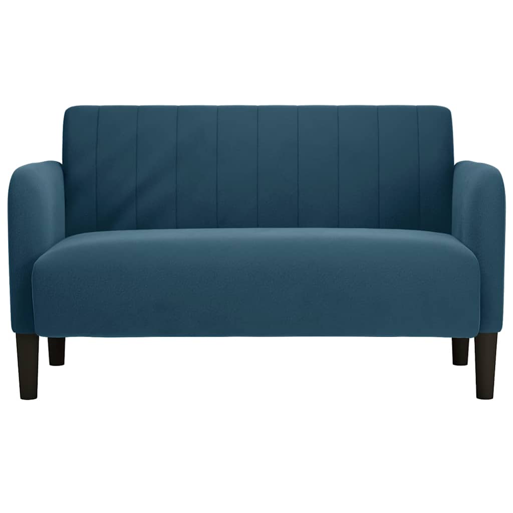 Zweisitzer-Sofa Blau 109 cm Samt