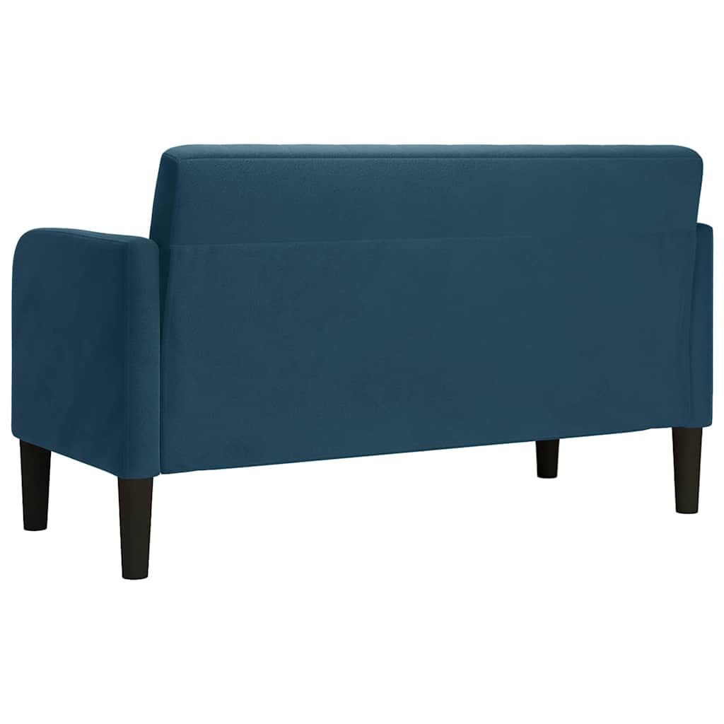 Zweisitzer-Sofa Blau 109 cm Samt