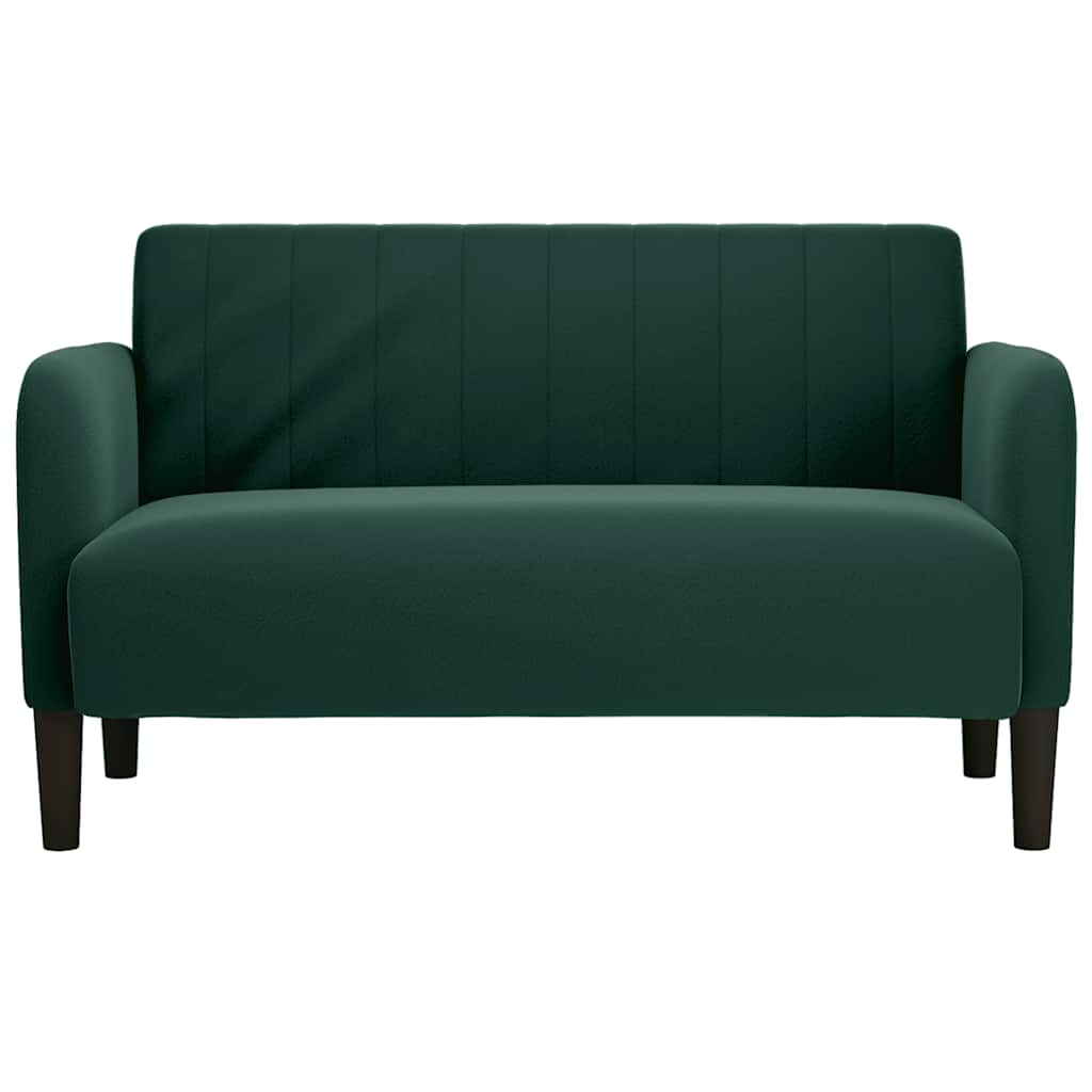 Zweisitzer-Sofa Dunkelgrün 109 cm Samt