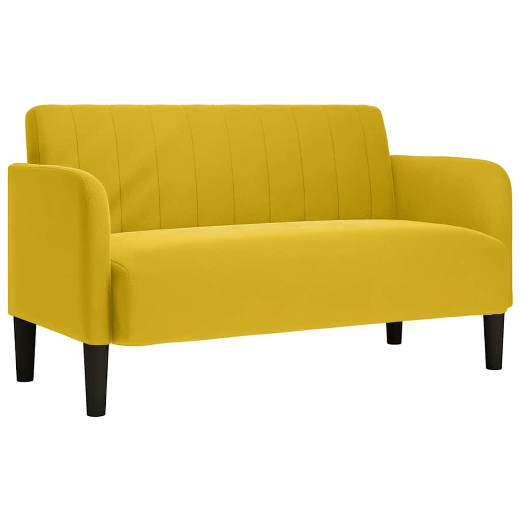 Zweisitzer-Sofa Gelb 109 cm Samt