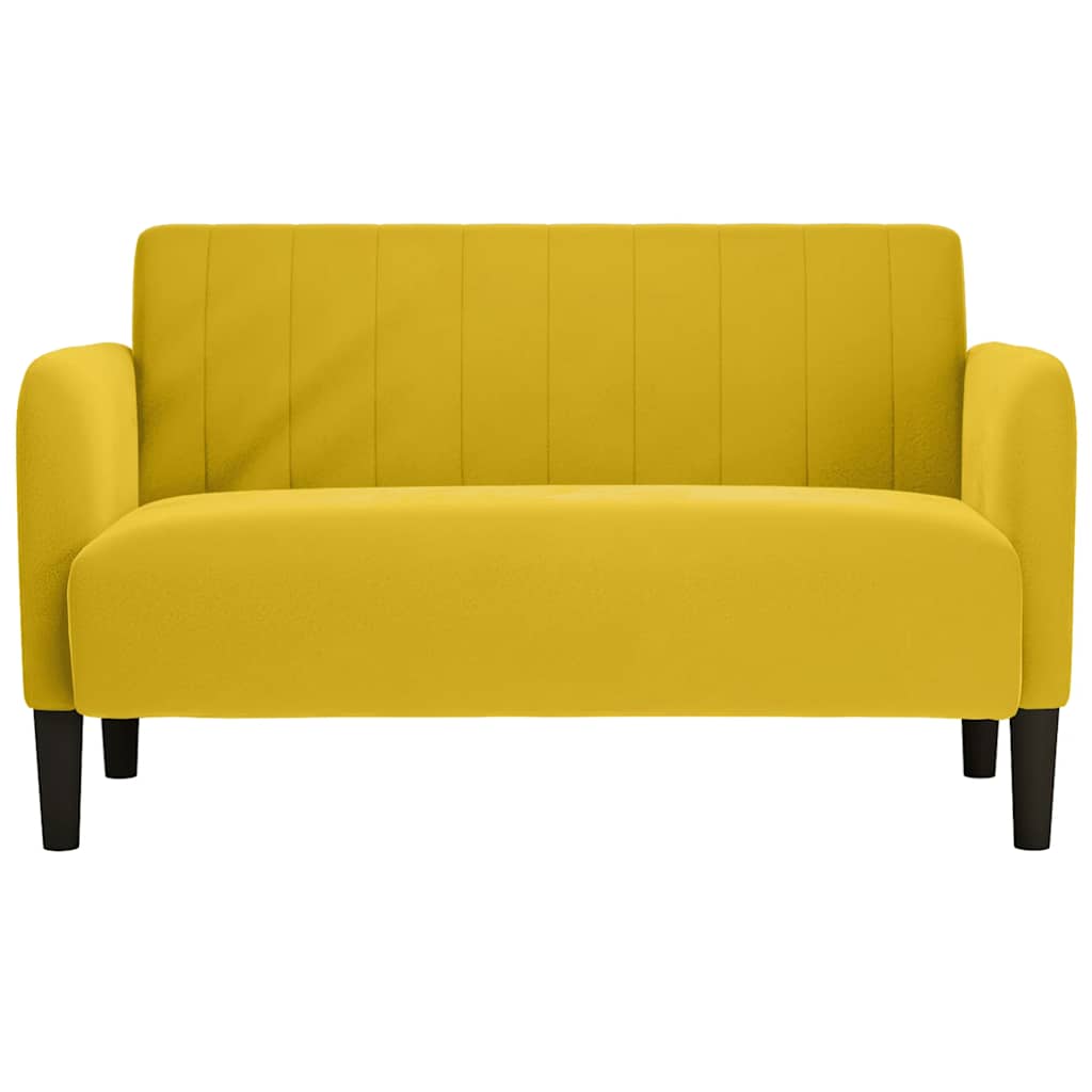 Zweisitzer-Sofa Gelb 109 cm Samt
