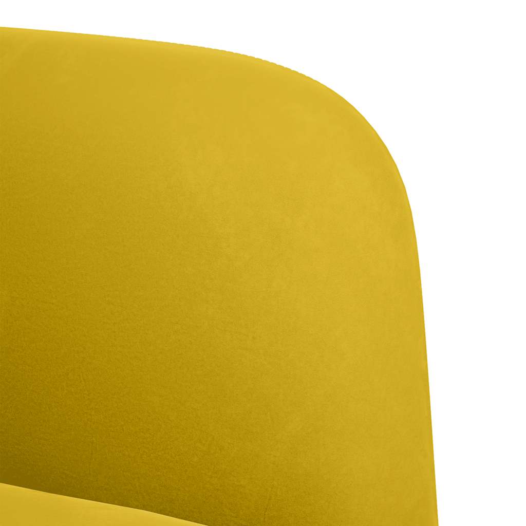 Zweisitzer-Sofa Gelb 109 cm Samt