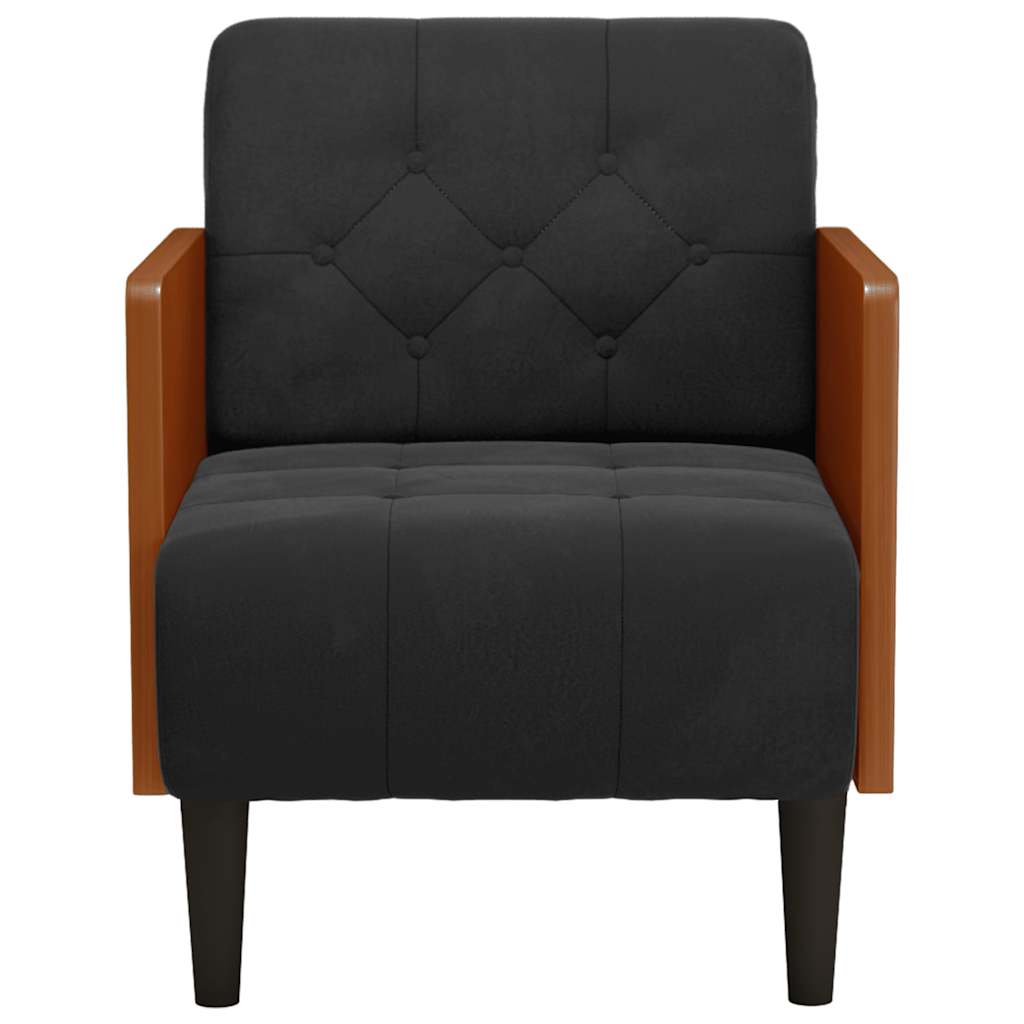 Sessel mit Armlehnen Schwarz 55 cm Samt