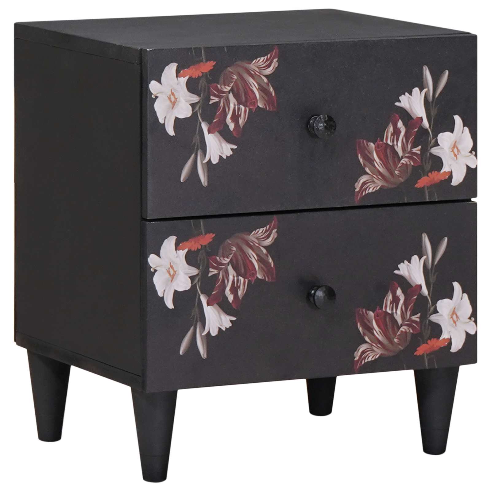 Nachttisch Braun 40 x 33,5 x 46 cm Massivholz Mango