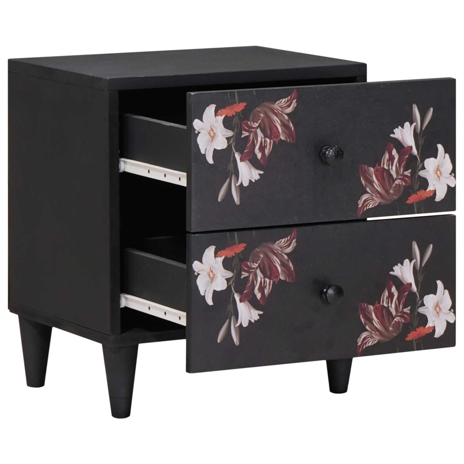 Nachttisch Braun 40 x 33,5 x 46 cm Massivholz Mango