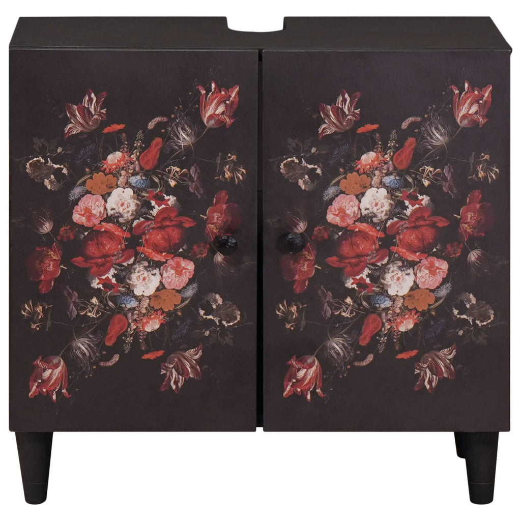 Waschbeckenunterschrank mit Speicher Mehrfarbig 62 x 33 x 58 cm