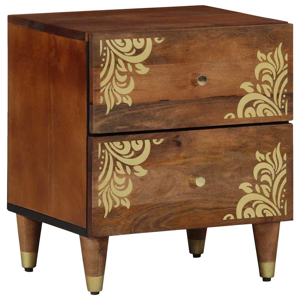 Nachttisch Honigbraun 40 x 33 x 46 cm Massivholz Mango