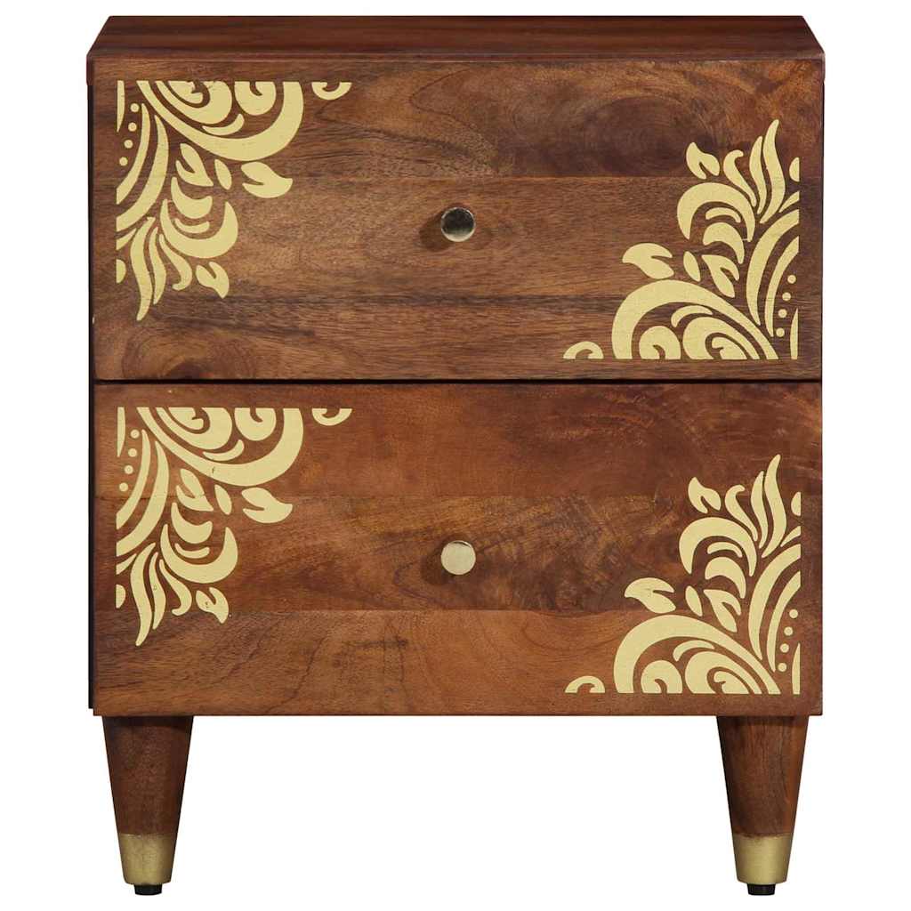 Nachttisch Honigbraun 40 x 33 x 46 cm Massivholz Mango