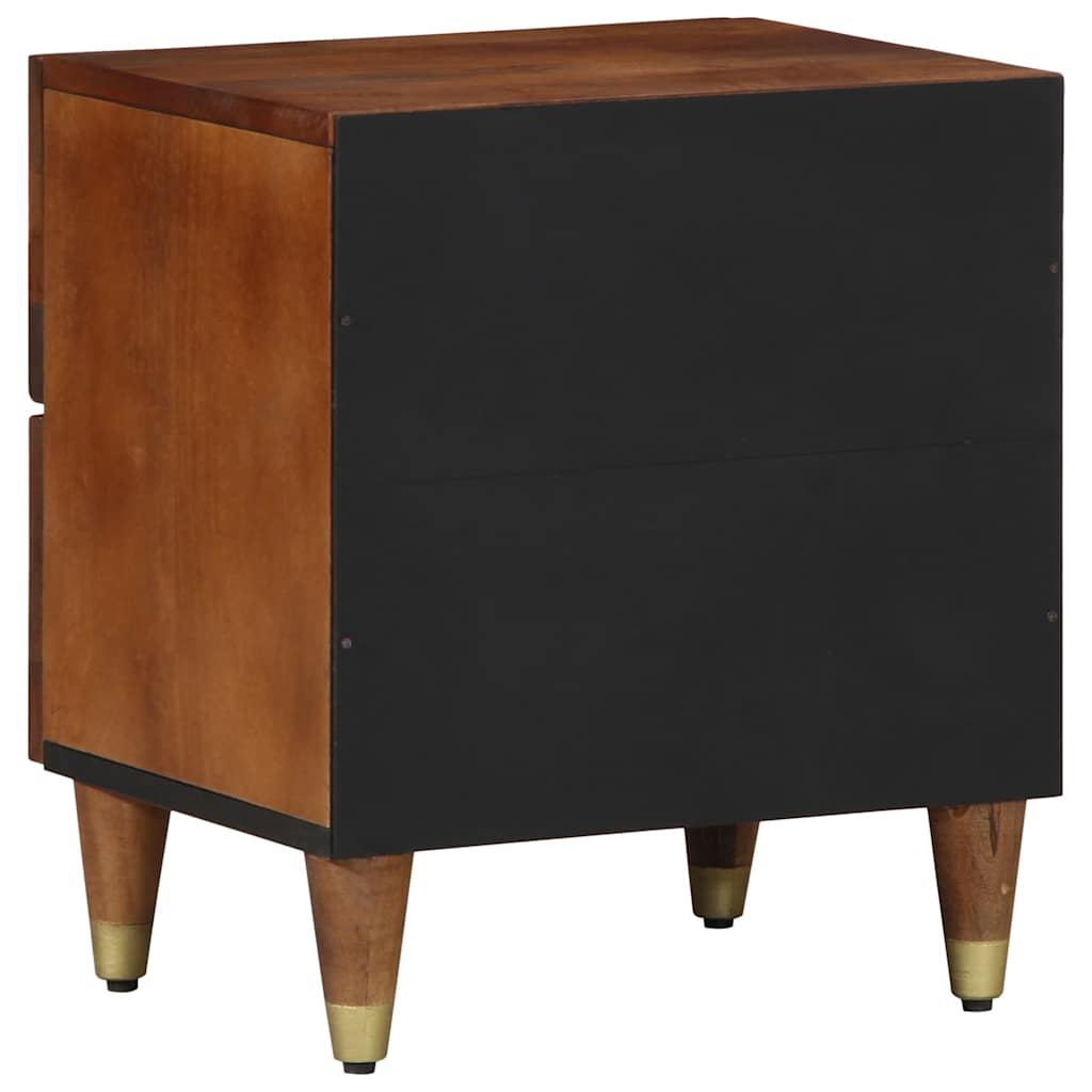 Nachttisch 2 pcs Honigbraun 40 x 33 x 46 cm Massivholz Mango