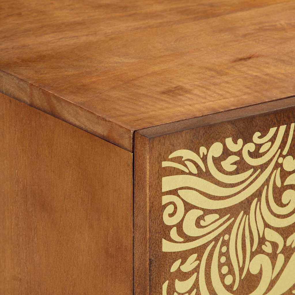 TV-Schränk mit Tür Honigbraun 105 x 33 x 46 cm Massivholz Mango