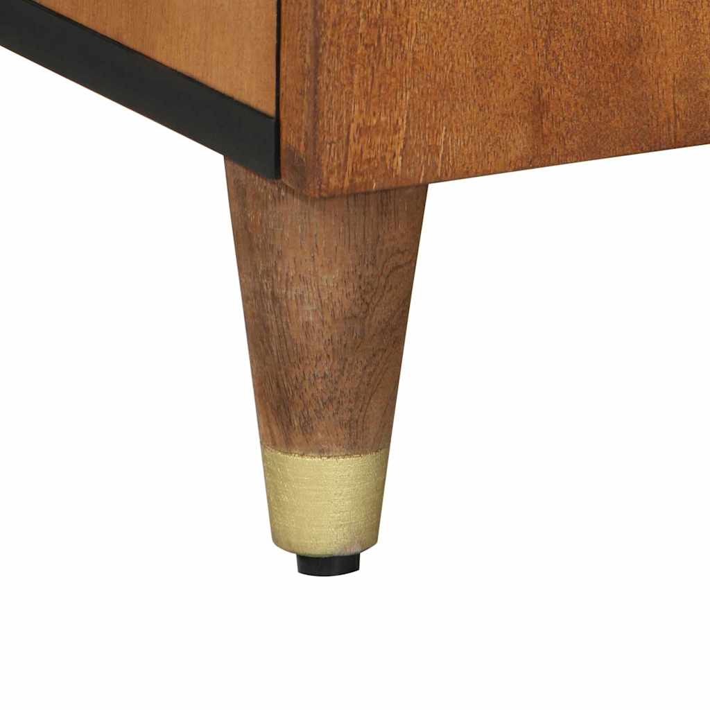 TV-Schränk mit Tür Honigbraun 105 x 33 x 46 cm Massivholz Mango
