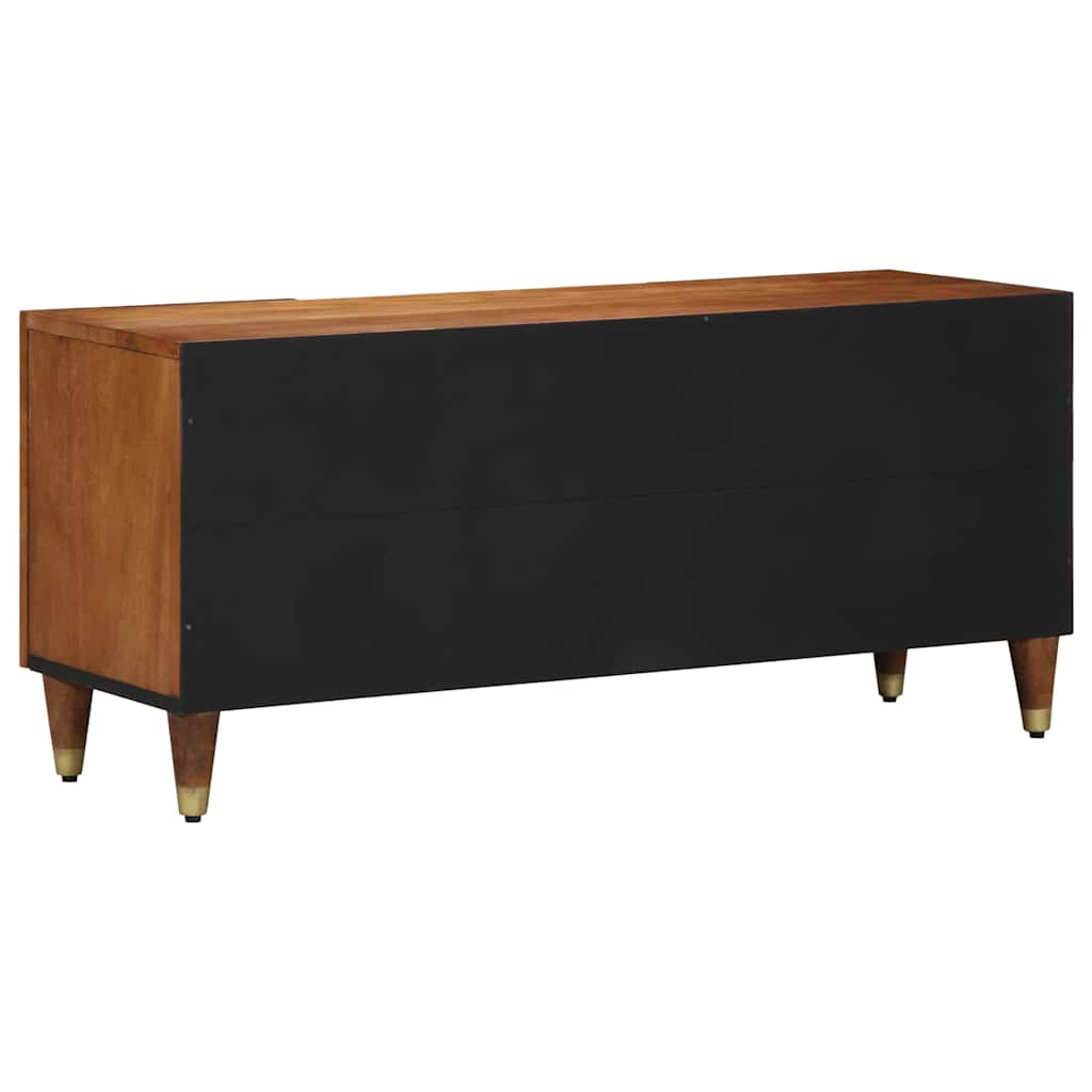 TV-Schränk mit Tür Honigbraun 105 x 33 x 46 cm Massivholz Mango