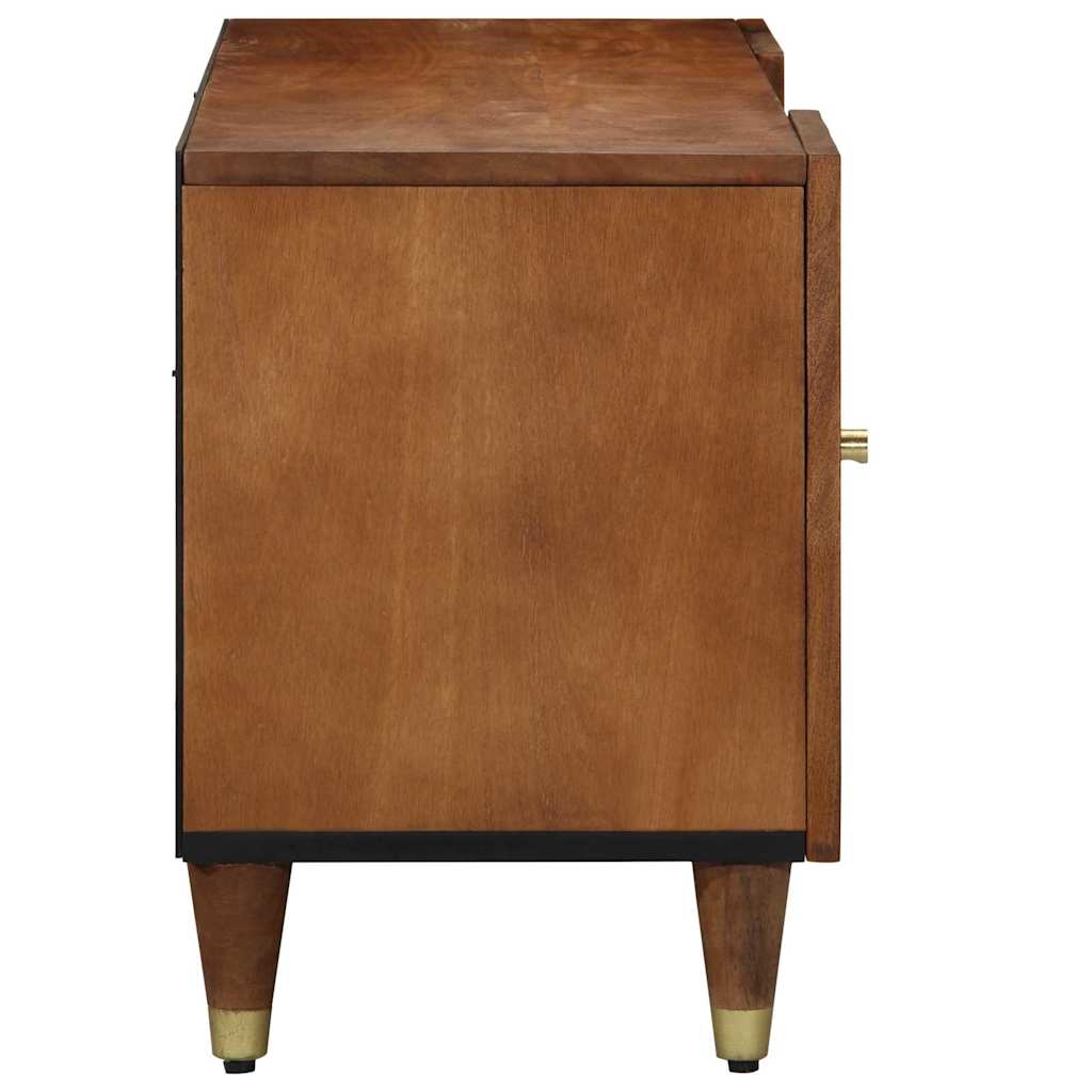 TV-Schränk mit Tür Honigbraun 105 x 33 x 46 cm Massivholz Mango