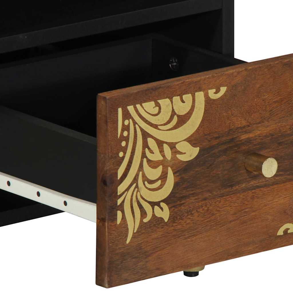 TV-Schränk Honigbraun 70 x 33 x 46 cm Massivholz Mango