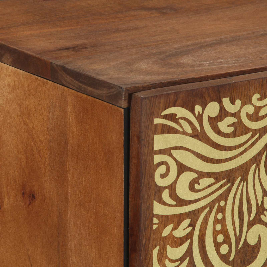 Sideboard Braun 60 x 33 x 75 cm Massivholz Mango