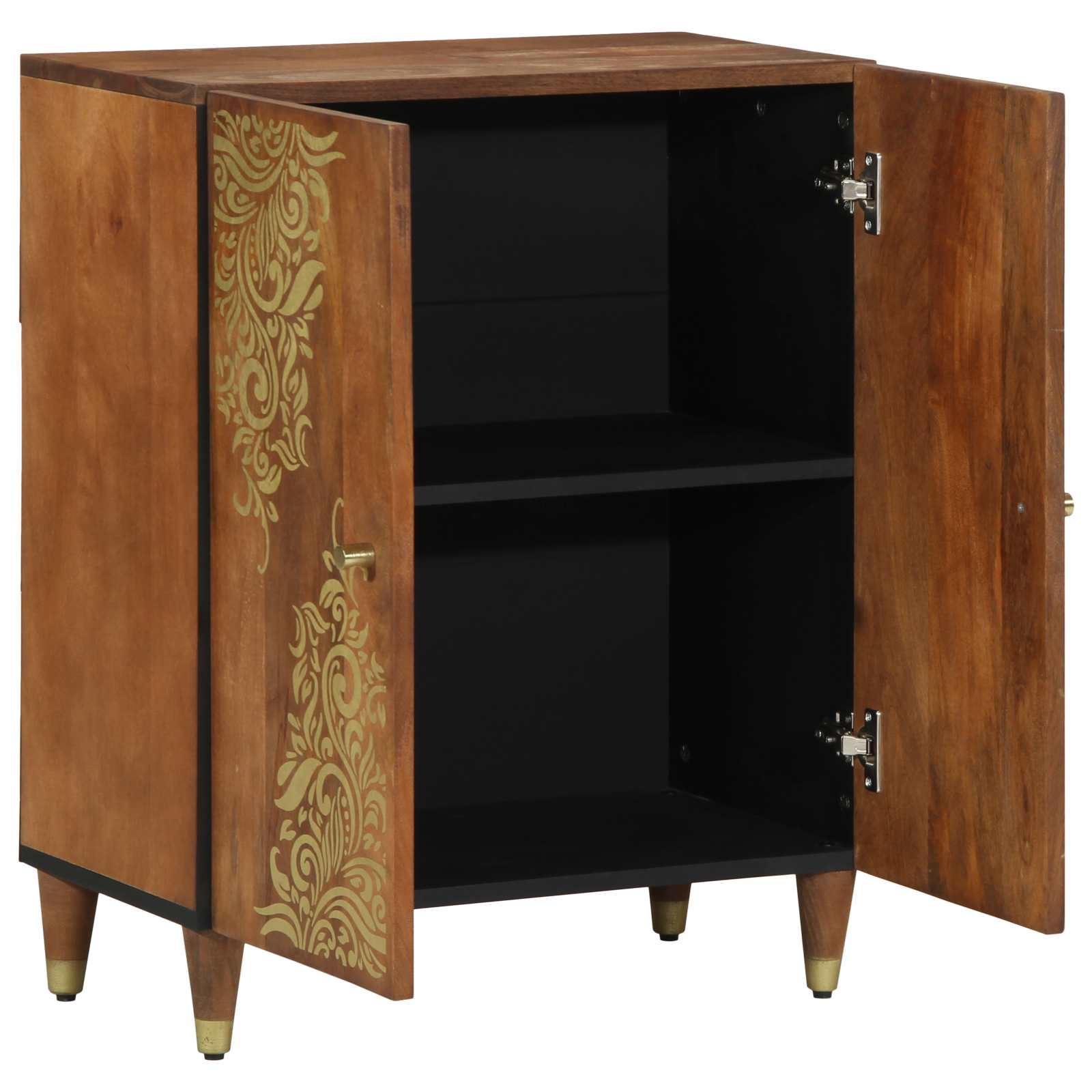 Sideboard Braun 60 x 33 x 75 cm Massivholz Mango