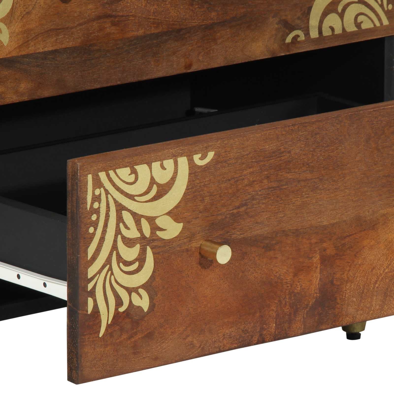 Sideboard Braun 60 x 33 x 75 cm Massivholz Mango