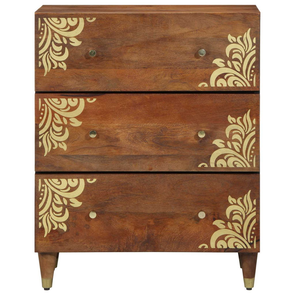 Sideboard Braun 60 x 33 x 75 cm Massivholz Mango