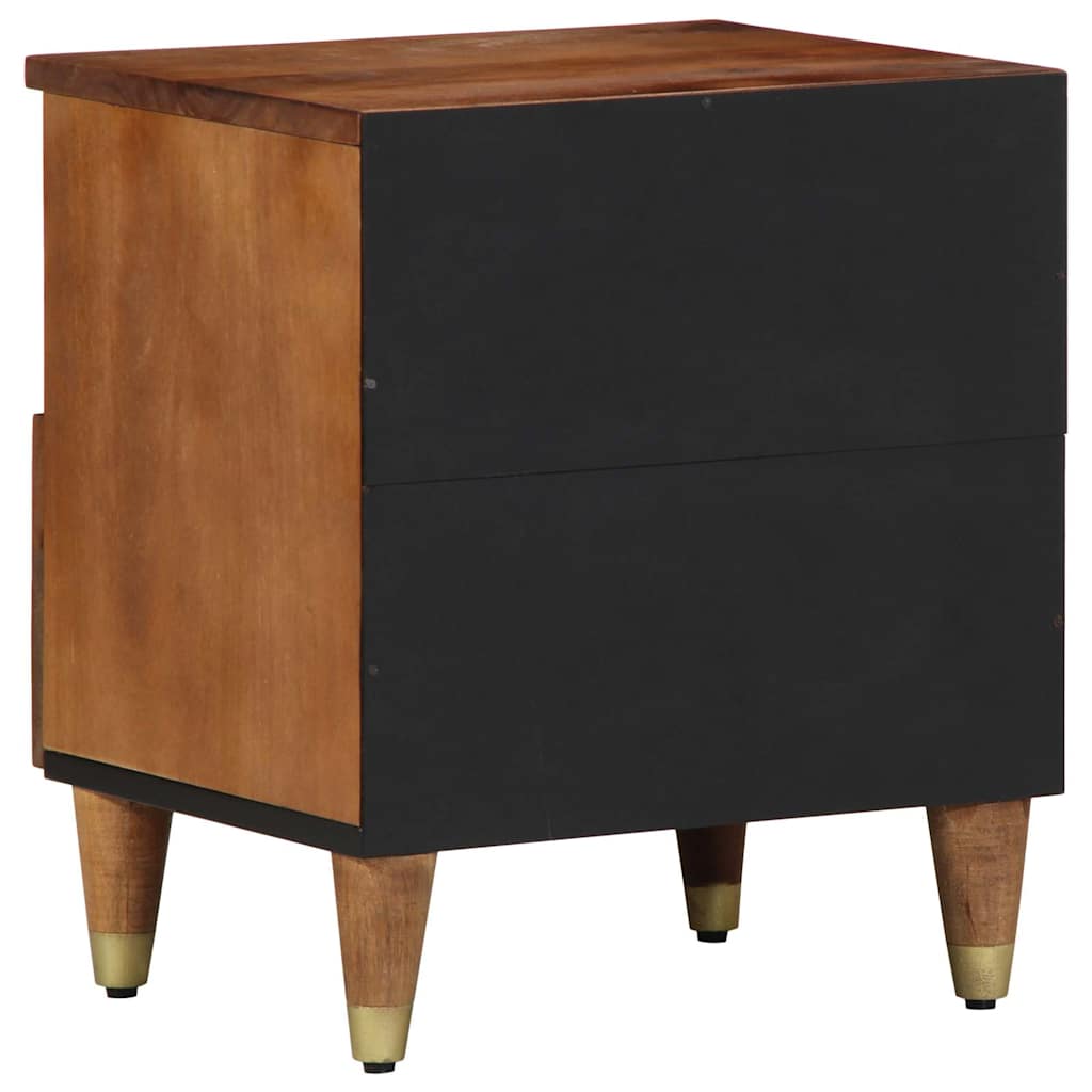 Nachttisch 2 pcs Honigbraun 40 x 33 x 46 cm Massivholz Mango