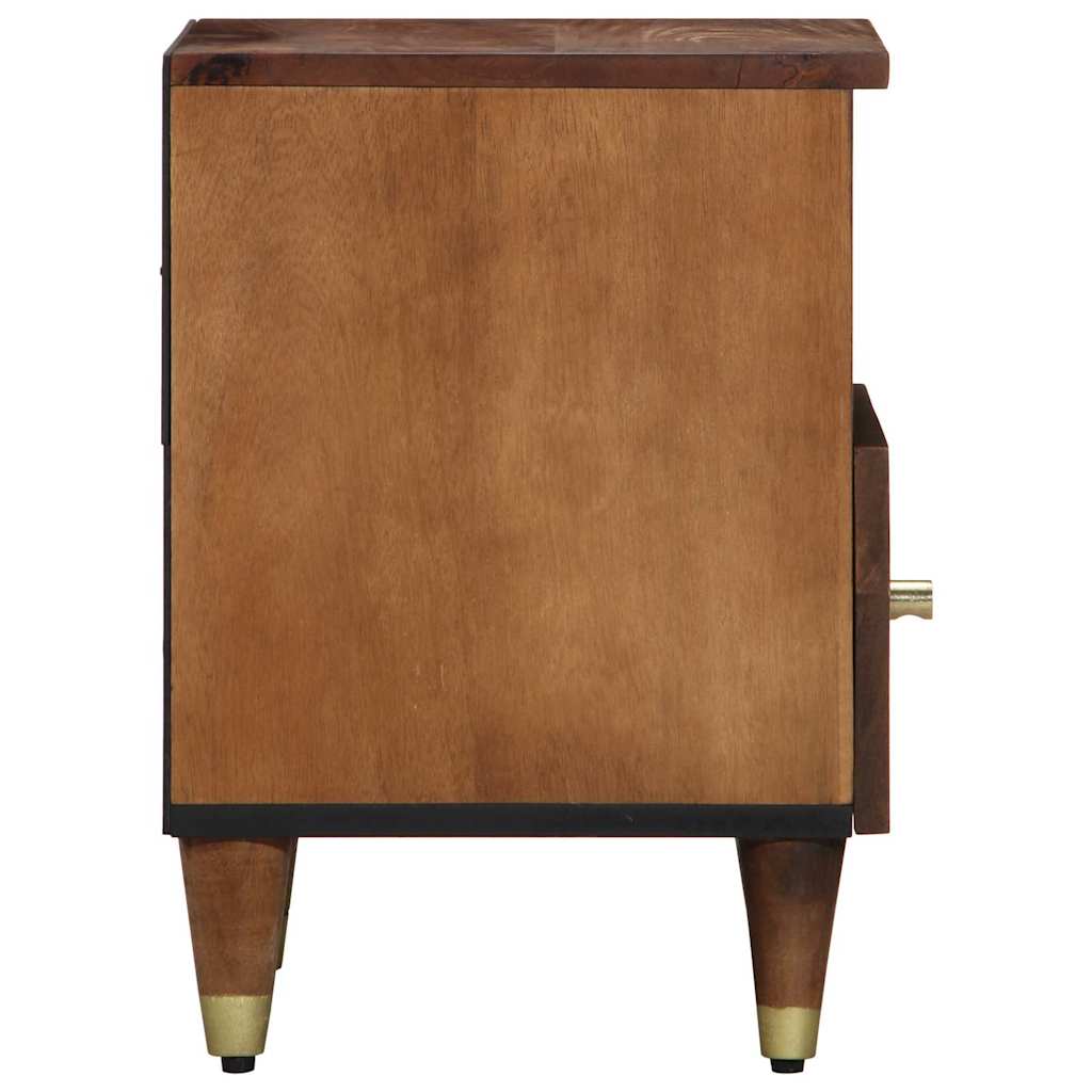 Nachttisch 2 pcs Honigbraun 40 x 33 x 46 cm Massivholz Mango