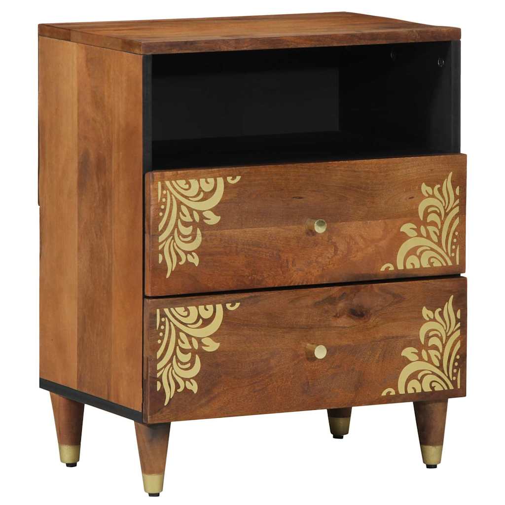 Nachttisch Honigbraun 50 x 33 x 62 cm Massivholz Mango