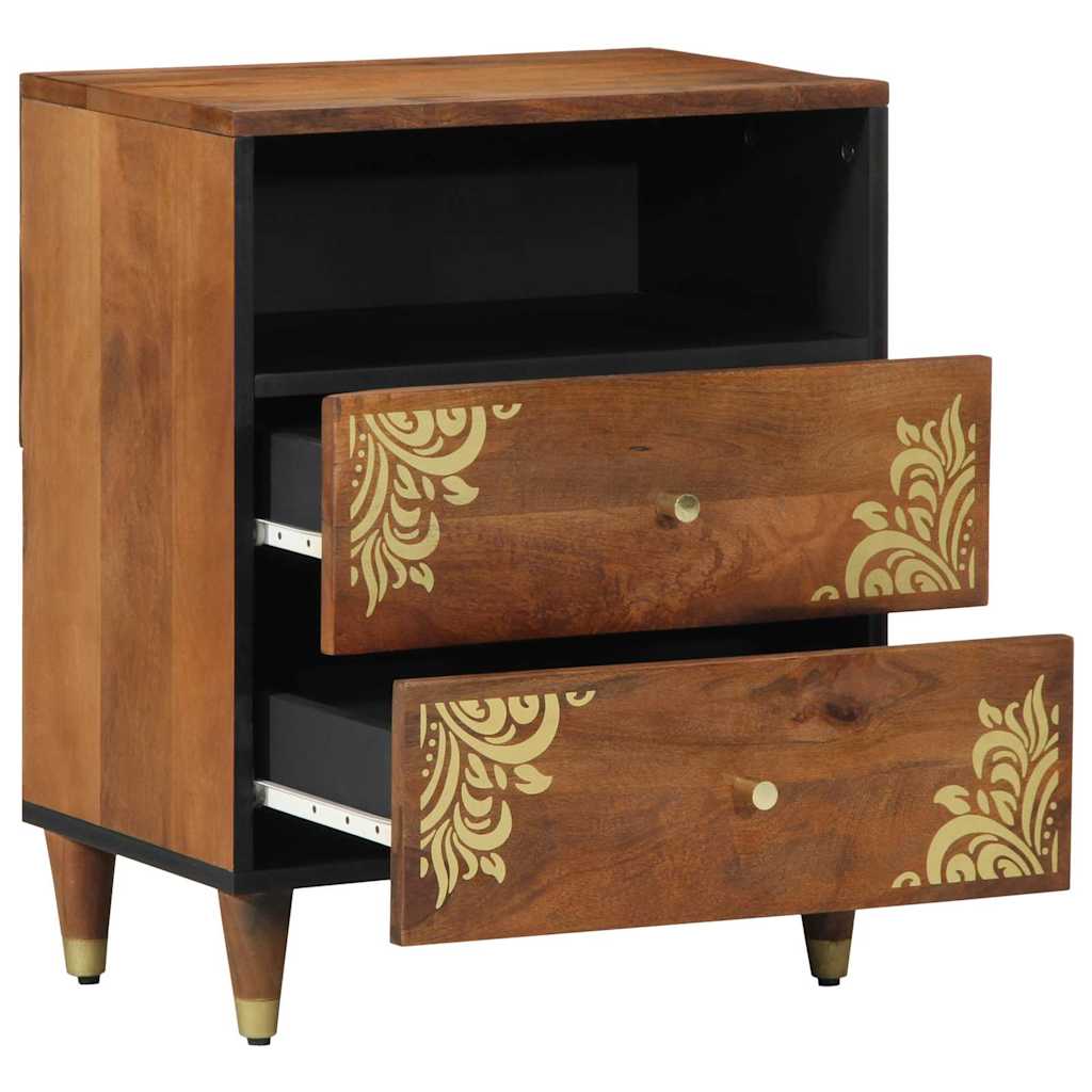Nachttisch Honigbraun 50 x 33 x 62 cm Massivholz Mango