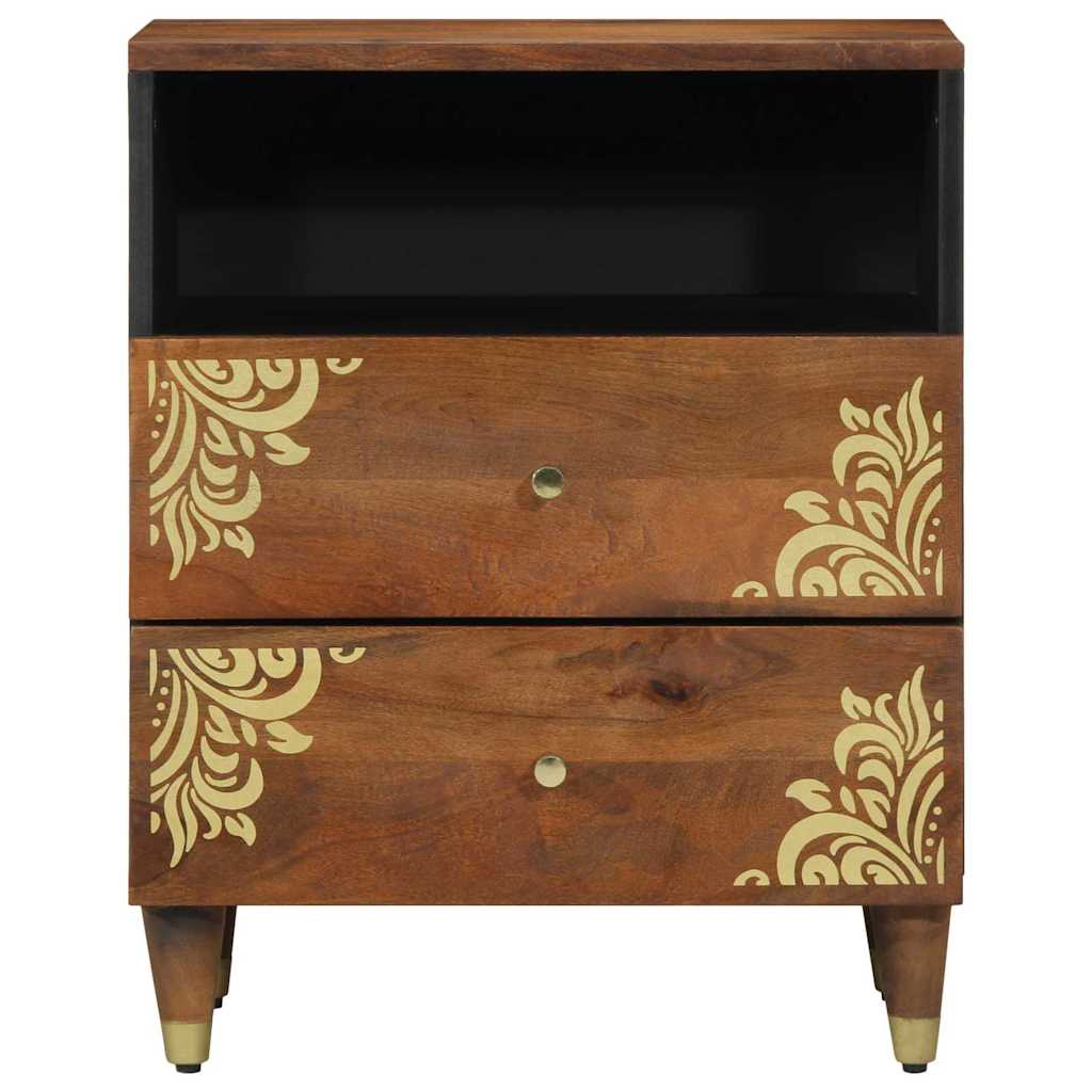 Nachttisch Honigbraun 50 x 33 x 62 cm Massivholz Mango