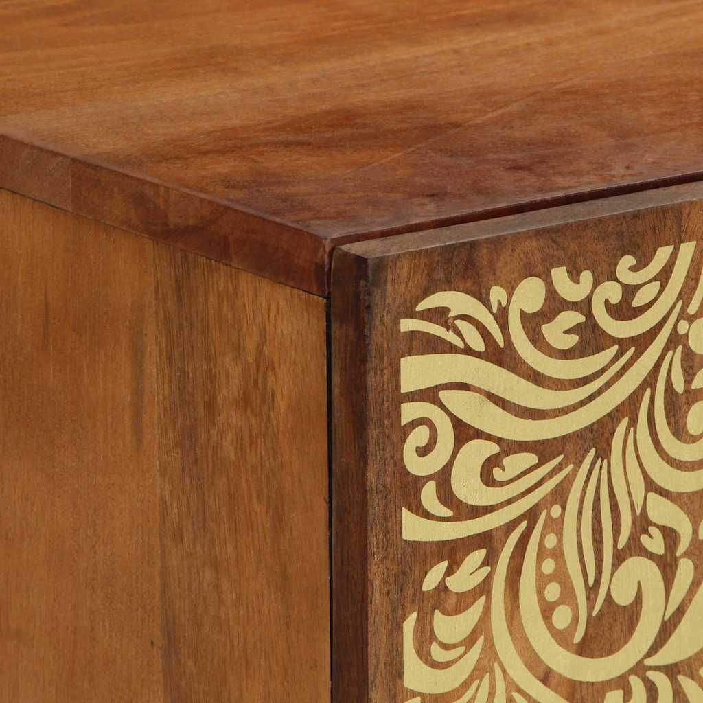 TV-Schränk mit Tür Honigbraun 105 x 33 x 46 cm Massivholz Mango