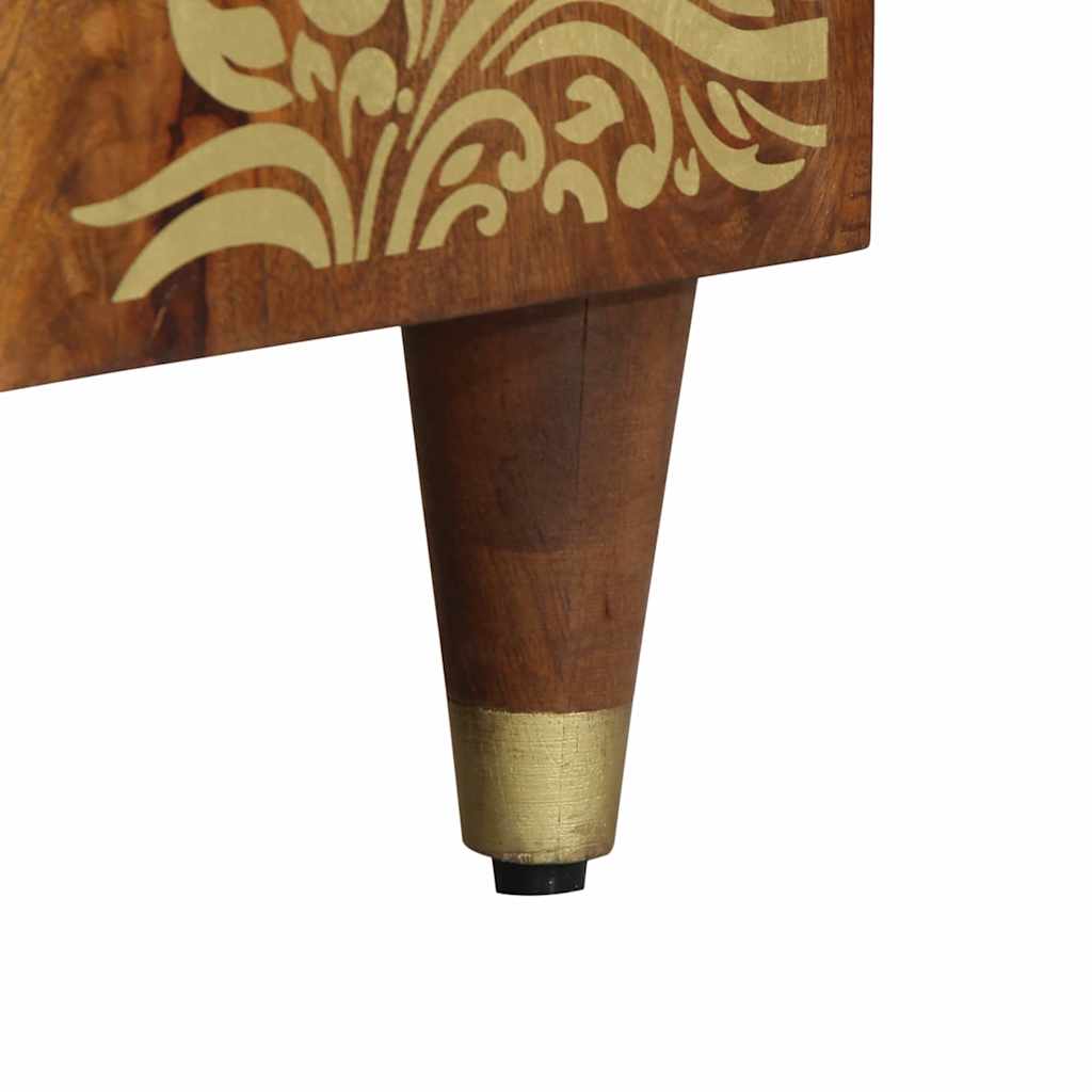 TV-Schränk mit Tür Honigbraun 105 x 33 x 46 cm Massivholz Mango