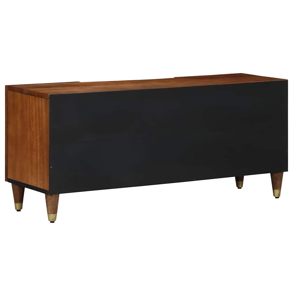 TV-Schränk mit Tür Honigbraun 105 x 33 x 46 cm Massivholz Mango