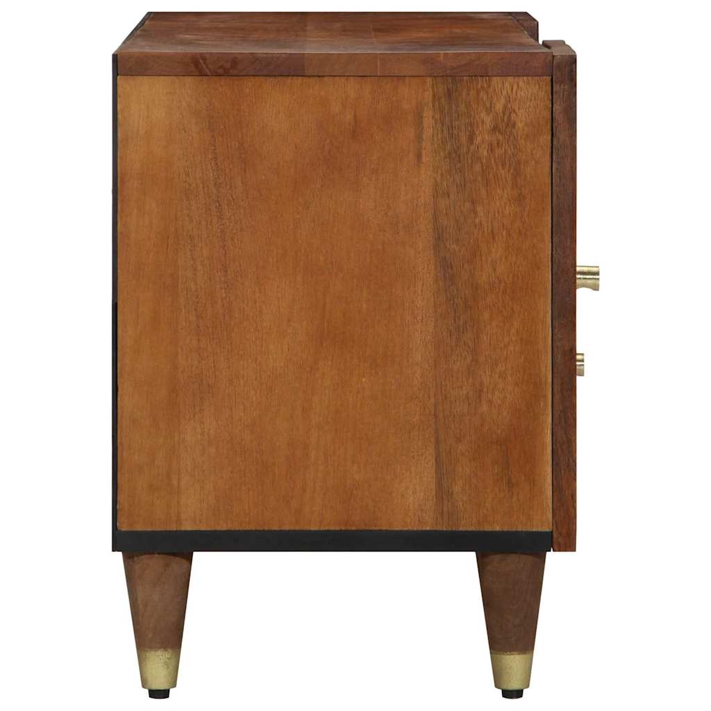 TV-Schränk mit Tür Honigbraun 105 x 33 x 46 cm Massivholz Mango