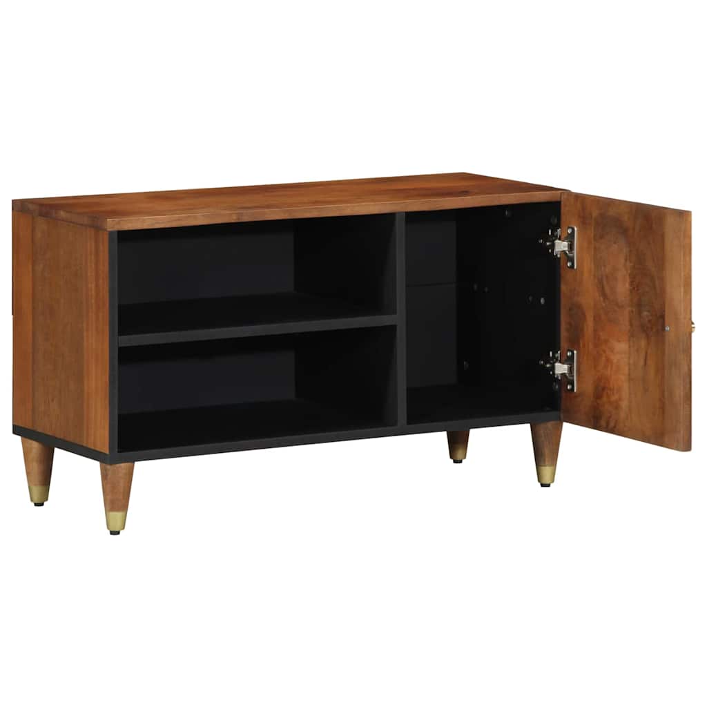 TV-Schränk mit Tür Honigbraun 80 x 33 x 46 cm Massivholz Mango