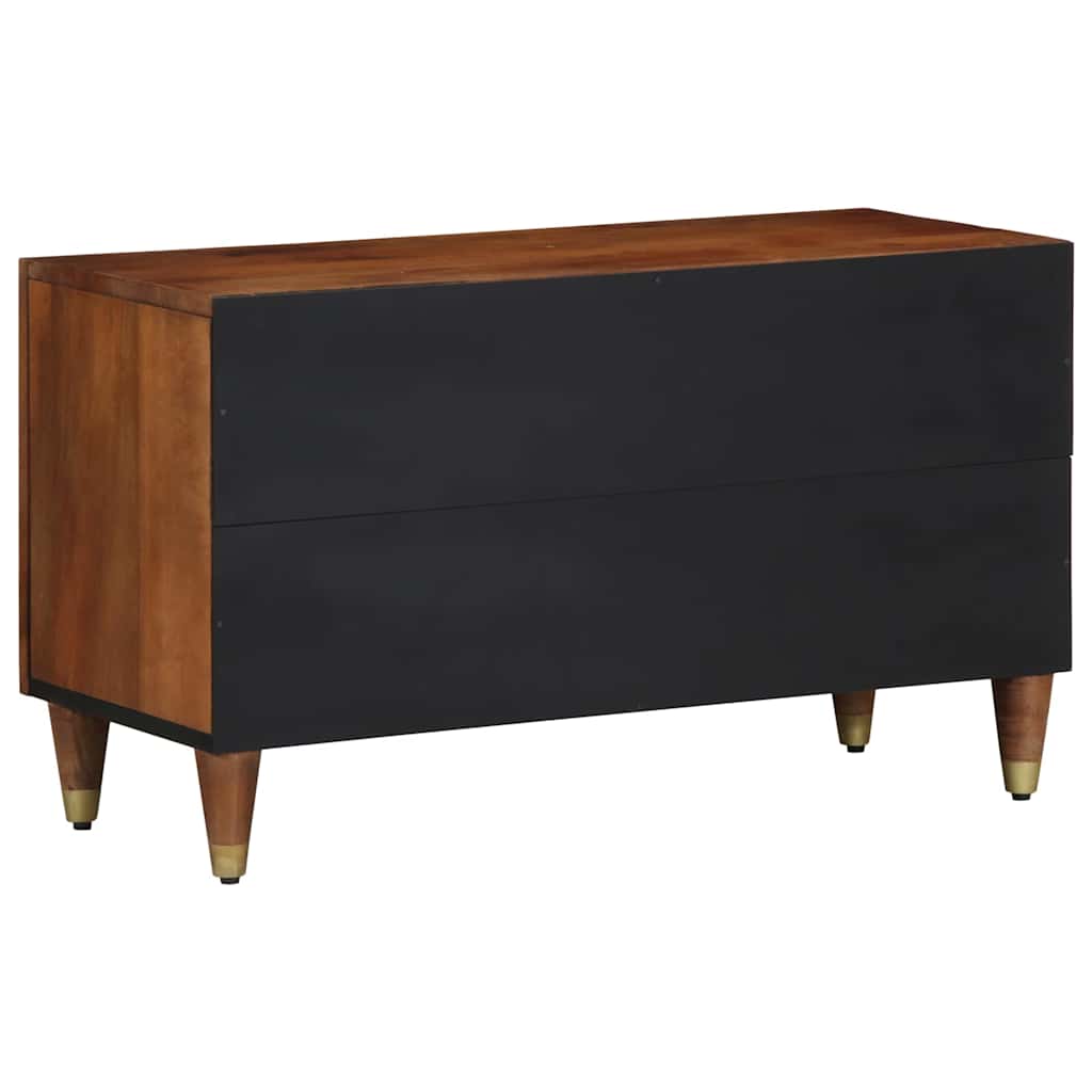 TV-Schränk mit Tür Honigbraun 80 x 33 x 46 cm Massivholz Mango