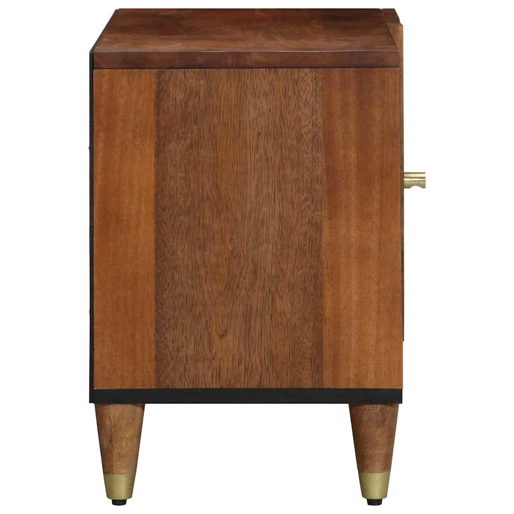 TV-Schränk mit Tür Honigbraun 80 x 33 x 46 cm Massivholz Mango